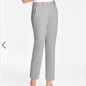 Ann Taylor  straight leg ankle-spring/summer gray/white size 14 “ preppy look”